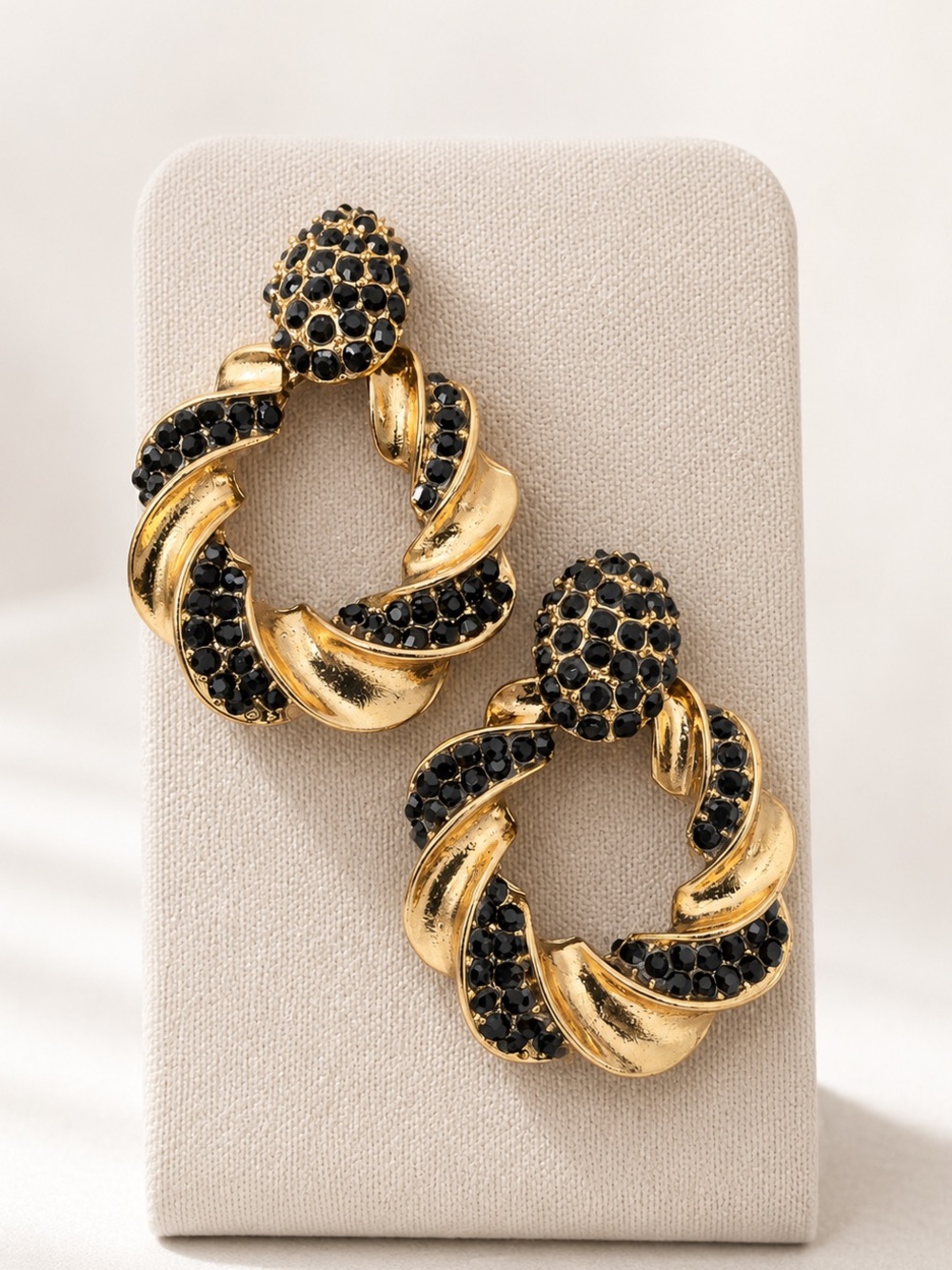 Jardin • Pavé Crystal Twist Stud Earrings
